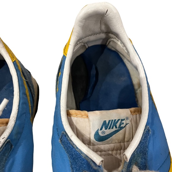 RARE! MENS Vintage Nike Waffle Trainer 1981 Blue &Yel Athletic Running Sneaker 9 - Picture 9 of 15